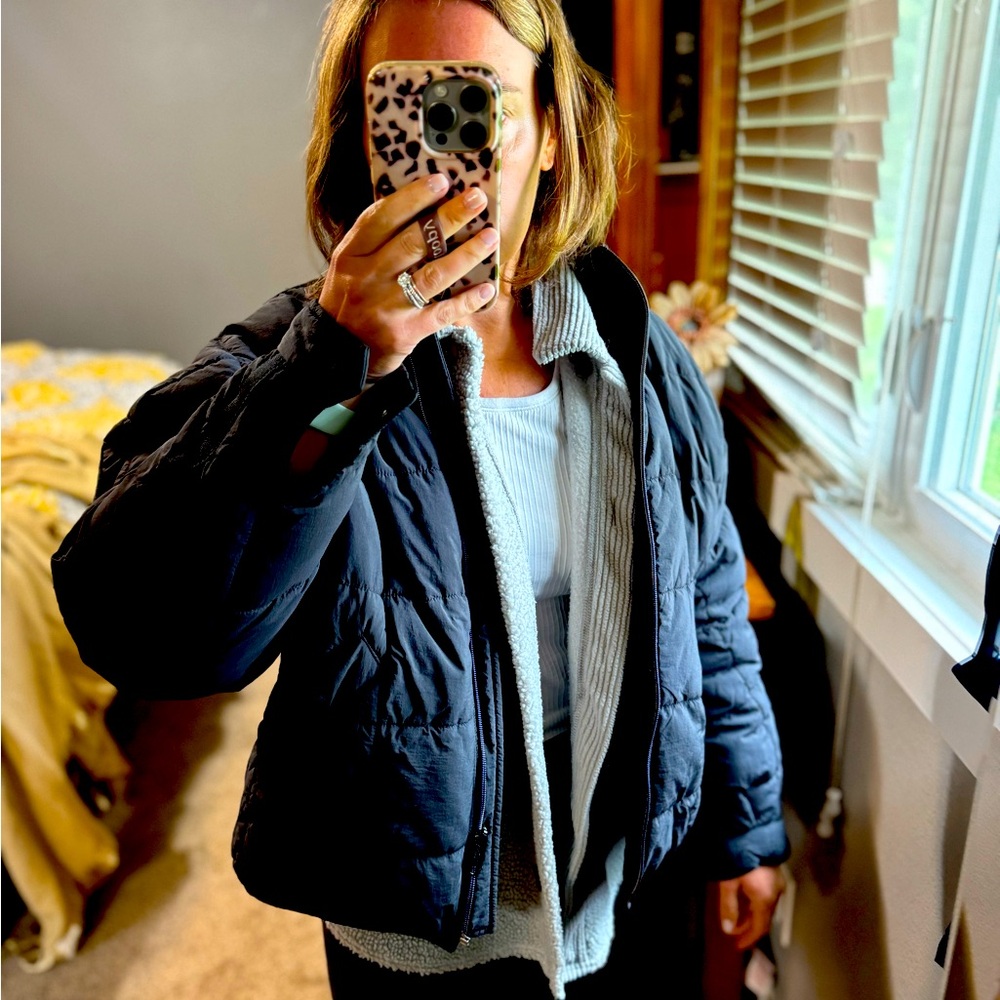 Free People Pippa Packable Puffer Jacket Black Size XS
